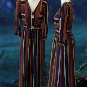 Chelsea & Theodore Striped Midi Dress